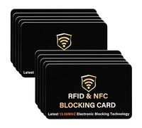 SAITECH IT Lot de 5 cartes de blocage RFID, une carte protège intégralement votre portefeuille, sans contact NFC pour carte bancaire, carte bancaire, carte bancaire, protection ATM, bloqueur de cartes - Noir