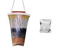 SAITUO Attrape Mouche Piege A Mouche Red Top Piège à Mouche Piege Mouche Exterieur Kit pour Attraper Les Mouches et Les Mouches des Fruits Peut Réduit Efficacement Les Mouches Entrant dans Pièce