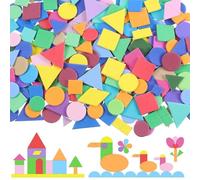Saituo Home 1250 Éponge EVA Diy Stickers, Autocollants Multicolores et Géométriques, Mousse EVA Adhésifs Gommettes Enfant, Activités Manuelles Scolaires Loisirs Créatifs et Outils Pédagogiques