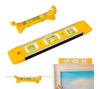 Saituo Home 2 Pièces Niveau à Bulle 200Mm/75Mm, Magnétique Niveau Torpédo Avce 3 Fioles 45°/90°/180°, Durable et Incassable, Outils de Mesure Professionnels avec Bandes Magnétiques