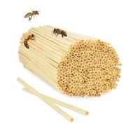 Saituo Home 500 Pièces Tubes de Nidification d'abeilles, Ruchette Aide à La Nidification, 14,5cm Pailles de Blé Naturelles, Kit Maison d'abeille pour Les Hôtel à Abeilles, Hôtels à Insectes