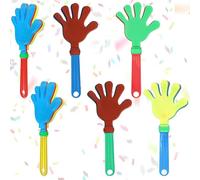 Saituo Home 6 Pièces Claque-Mains en Plastique, Jouets à Claquer Main Léger, Couleurs Aléatoires, Jouet à Claquer pour Applaudir Bruyant pour Décoration de Fêtes Carnaval Concert (24CM)