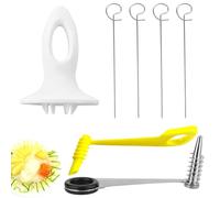Saituo Home 7 Pièce Spiraliseur de Légumes, Coupe-radis ou à Spirale avec Longue Tige de Centrage, Fixateur, Lame en Acier Inoxydable, Utilisé pour Faire des Tartelettes de Pommes de Terre en Spirale