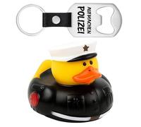 Saituo Home Coffret Cadeau Policier, Canard en Plastique Policier, Ouvre-Bouteille de Police, Pratique Porte Clef, Canard en Caoutchouc de Police y Porte Clé, Cadeau Drôle pour Ami Collègue