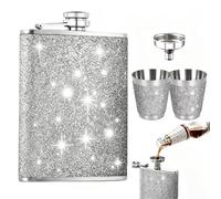 Saituo Home Flasque à Whisky 8oz, Mignonette Poche Argent Portable