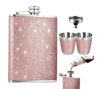 Saituo Home Flasque à Whisky 8oz, Mignonette Poche Rose Portable