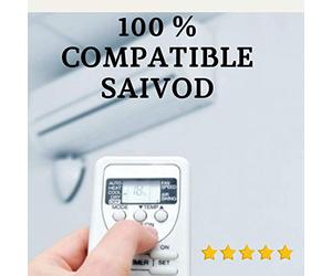 SAIVOD Télécommande compatible avec climatisation, livraison en 24 à 48 heures.