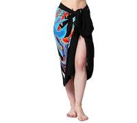 SAIVONA Grand paréo paréo en tissu pour femme - Jupe enveloppante - Serviette de plage opaque - Serviette à langer - Fait à la main en provenance du commerce équitable - Unisexe - Avec boucle et