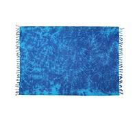 SAIVONA Paréo Batik Turquoise Multicolore - Sarong, Serviette de Plage, Robe Portefeuille ou Jupe de Serviette - Femme - Taille Unique - Viscose - Batik Turquoise coloré