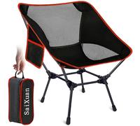 SaiXuan Chaise de Randonnée Ultralégère Pliable avec Poche Latérale - Fauteuil Portable de Plein Air avec Maille Aérée et Sac de Rangement, Support 120 kg pour Plage, Jardin, Festival, Camping