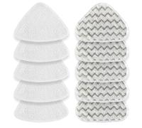 SaiXuan Lingettes de Rechange pour Vileda Steam & Steam Plus - Lot de 10 (5 Chenille + 5 Rayées), Pads Microfibres Lavables 31×22 cm - Housses Durables pour Balai Vapeur & Nettoyage des Sols