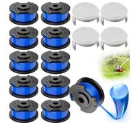 SaiXuan Lot de 12 Bobines + 4 Couvercles pour Coupe Bordure Ryobi One+ 18V 24V 40V, Fil AC14RL3A, Compatible avec Tête AC14HCA, Fil Nylon Ø1,65 mm x 3,35 m, Remplacement Automatique