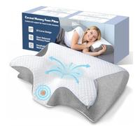 SaiXuan Oreiller Ergonomique Cervical en Mousse à Mémoire de Forme - Coussin Orthopédique 60×35×7.5/11.5 cm, Housse Amovible Lavable - Oreiller Anti-Ronflement pour Dormeurs Dos & Côté, Confort Nuit