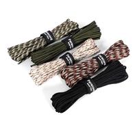 SaiXuan Pack de 5 Cords Paracorde 50m (4mm), 250kg Charge Maximale, Corde de 7 Brins, Cordelette en Nylon Robuste, pour Survie en Plein Air, Camping, Randonnée, DIY Bracelet Paracorde, 165ft