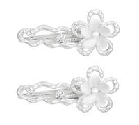 Saiyana 1 paire de barrettes à cheveux élégantes en forme de chat liquide avec pierre œil de chat et papillon Hollowout pour femmes et adolescentes (barrette à cheveux fleurie)