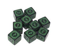 Saiyana 10 Pcs Square Edged Six Sided Dices Role Playing Game Dices Math Counting Teaching Tool for Board Game Bar Party Dice Sets Bulk