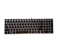 Saiyana Clavier américain rétroéclairé pour 450 G5 455 G5 470 G5 Rétroéclairage et cadre argenté Clavier noir en option Clavier américain avec cadre rétroéclairé Cadre argenté pour ordinateur portable