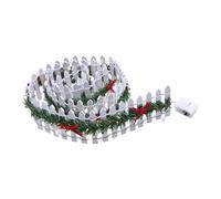 Saiyana Clôture De Jardin Fées Noël Ornement Miniature Clôture en Bois LED pour Maisons Poupées Pots Décors Miniature Fairys Garden Ornament