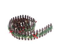 Saiyana Clôture De Jardin Fées Noël Ornement Miniature Clôture en Bois LED pour Maisons Poupées Pots Décors Miniature Fairys Garden Ornament
