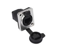 Saiyana Coupleur Monté sur Panneau RJ45 avec Verrouillage À 180/90 Degrés Câble Cat5/Cat6 Module d'accueil De Réseau en Métal ABS