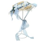 Saiyana Décors capot plat résistant au soleil thé fête plat beau soleil plage soleil printemps respirant paille bonnet victorien pour femmes filles, bleu clair, taille unique
