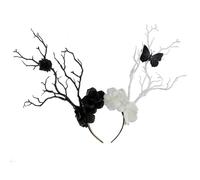 Saiyana Joli serre-tête en forme de branche d'arbre à fleurs pour femmes et filles - Bandeau de maquillage pour photographie, Noël, Halloween, Pa(section A)