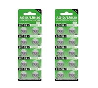 Saiyana Lot de 10/20/30/40 piles bouton AG10/LR1130 LR54 SR1130 389 189 pour montres et jouets