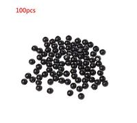 Saiyana Lot de 100 perles de sécurité noires de 3 à 12 mm pour yeux de poupée, pour ours, peluches, rondelles