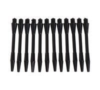 Saiyana Lot de 12 tiges courtes noires en nylon pour fléchettes avec pointe en acier