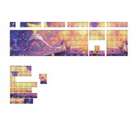 Saiyana Lot de 134 touches sur le thème PBT avec impression latérale rétroéclairée pour clavier mécanique de jeu - 134 touches sur le thème PBT - Impression latérale à travers le rétroéclairage