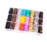 Saiyana Lot de 2 000 attaches élastiques pour filles avec outils de coiffage - Accessoires de cheveux tendance pour enfants et (12 couleurs, 2000 paquets)