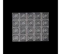 Saiyana Lot de 20 capots de clé mécaniques PBT - Installation de clavier mécanique - 1U - 1 profil DSA - Pas de capuchon de clé à pression - Pour commutateurs MX - En caoutchouc - Noir