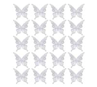 Saiyana Lot de 20 perles papillon colorées pour la fabrication de bijoux et les projets d'artisanat - Perles d'espacement en vrac pour colliers, bracelets, accessoires de perles, enfants