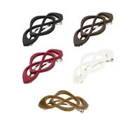 Saiyana Lot de 5 barrettes à cheveux design croisé pour queue de cheval demi-chignon Barrettes avec plusieurs couleurs Coiffure tendance (café profond noir Wi)
