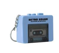 Saiyana Magnétophones Rétro Miniatures Porte-clés Lecteur De Cassettes Créatif Conception avec 3 Chansons Et Fonctionnalité D'enregistrement Porte-clés De Boîte À Musique Portable