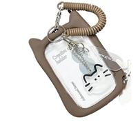 Saiyana Manchon De Carte d'oreille De Chat Joli De Protection De Bus Couverture De Porte-clés Pendentif Carte Photo Manchon d'oreille De Chat Carte Photo De Bus Transparente