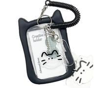 Saiyana Manchon De Carte d'oreille De Chat Joli De Protection De Bus Couverture De Porte-clés Pendentif Carte Photo Manchon d'oreille De Chat Carte Photo De Bus Transparente