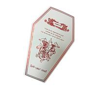 Saiyana Organisateurs De Bijoux Compacts En Forme De Cercueil Étui En PU Étanche Parfait Pour Les Décors Terrifiants Cadeaux De Mariage Et D'Halloween Boîte À Bijoux En Cercueil