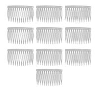 Saiyana Peigne à cheveux en plastique à 14 dents - Design incurvé - Accessoire de cheveux pour femmes, hommes et enfants (blanc)