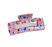 Saiyana Pince à cheveux en forme carrée pour femme Style campagnard Serre-tête créatif pour queue de cheval Style quotidien (grand rectangle)