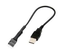 Saiyana Plaques mères hubs USB internes en-tête USB 9 broches mâle vers mâle câble rallonge cartes mère adaptateur connecteurs USB