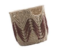 Saiyana Rustics Rattan Inspire Storage Basket with Sturdy Iron Structure Multipurpose Home Decoration Organizers Rope Storage Basket