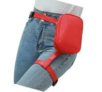 Saiyana Sac de cuisse avec sangle de jambe pour cyclisme, randonnée, camping, sangle de cuisse, rouge
