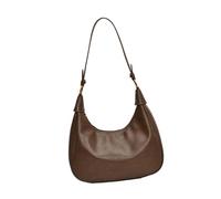 Saiyana Sac Femme Rétro Épaule Couleur Unie Boulettes Cuir PU Aisselles Portefeuille Femme pour Voyage Femmes Cuir PU Boulettes Rétro Épaule Femme Aisselle, marron