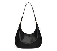 Saiyana Sac Femme Rétro Épaule Couleur Unie Boulettes Cuir PU Aisselles Portefeuille Femme pour Voyage Femmes Cuir PU Boulettes Rétro Épaule Femme Aisselle, Noir