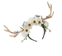 Saiyana Serre-tête élastique avec mâts de renne, grande taille, pour fêtes de Noël, design en tissu confortable, incidents familiaux et thèmes, déguisements, coiffures, fêtes à thème