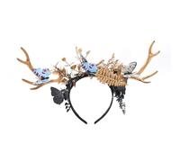 Saiyana Serre-tête élastique avec mâts de renne, grande taille, pour fêtes de Noël, design en tissu confortable, incidents familiaux et thèmes, déguisements, coiffures, fêtes à thème