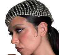 Saiyana Serre-tête unique multicouche fait à la main élégant et décontracté pour mariage (argenté)