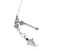 Saiyana thème téléphone lanyard multifonctionnel sac de mélodie pendentif résine texture pour les jeunes à la mode, ca. 12 cm, Résine