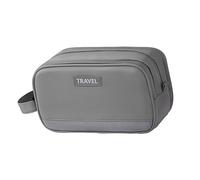 Saiyana Trousse de voyage étanche avec séparation sèche et humide Grande capacité Trousse de maquillage cosmétique pour femmes Essentiel pour les voyages féminins, gris, L, Mass Beauty